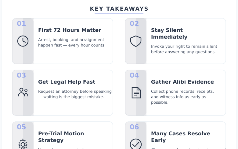 Infographic: Falsely Accused of a Crime in Nebraska? Here's What the Next Few Weeks Will Actually Look Like - Key concepts and takeaways